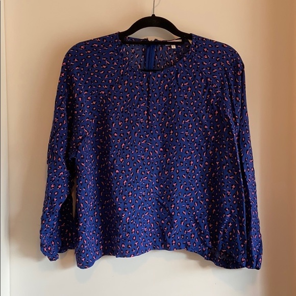 Levi Pink Leopard Print Blouse - Picture 3 of 8